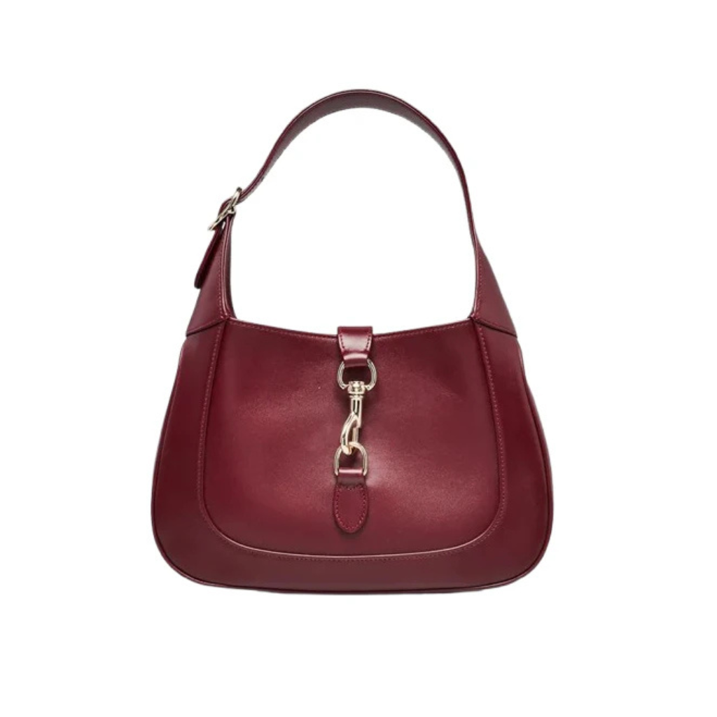 Gucci Dark Red Smooth Leather Jackie Bag