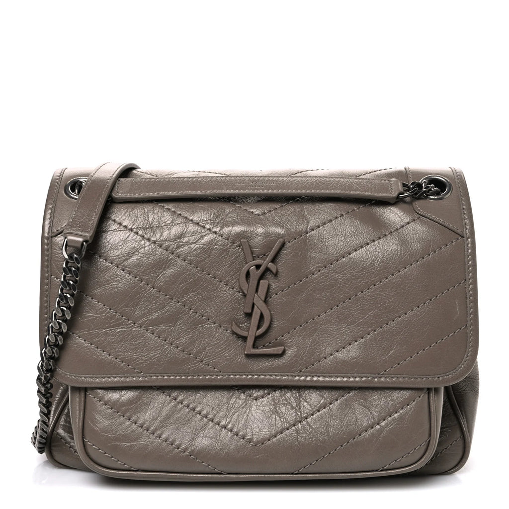 Ysl Crinkled Calfskin Matelasse Monogram Bag