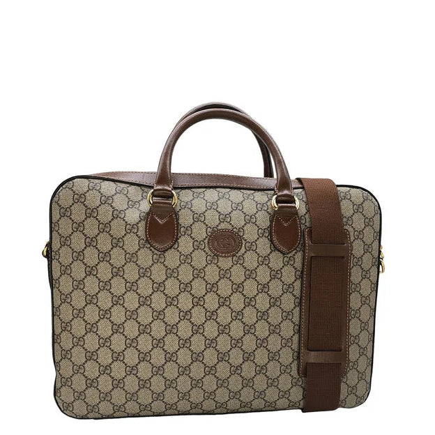Gucci GG Supreme Business Case Brown