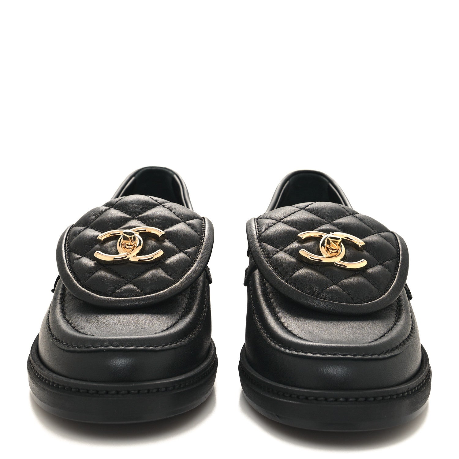 Chanel CC Turnlock Loafers Black