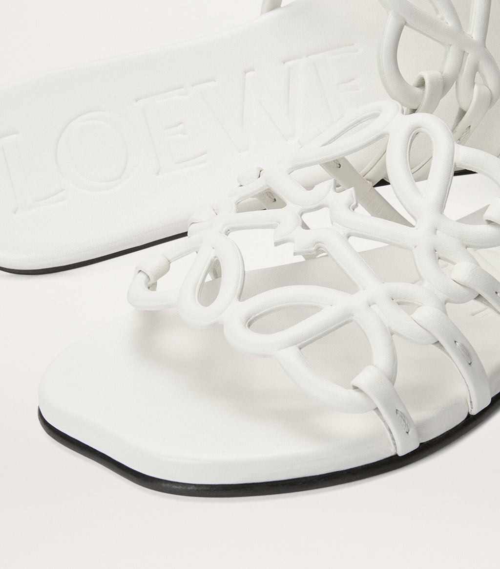 LOEWE Leather Petal Anagram Slides