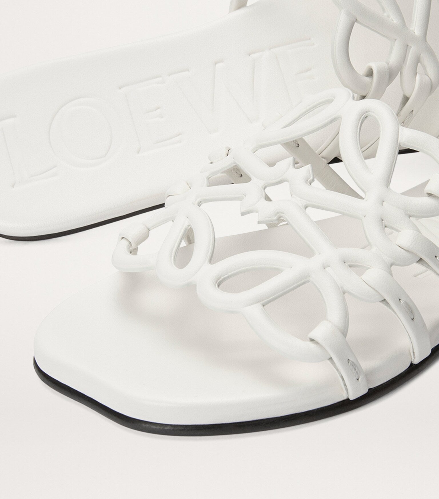 LOEWE Leather Petal Anagram Slides