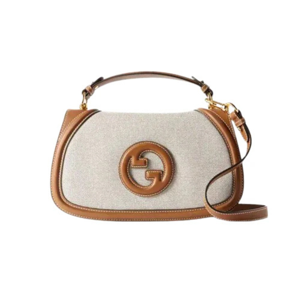 Gucci blondie leather-trimmed shoulder bag