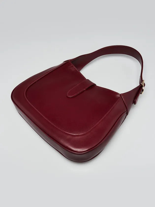 Gucci Dark Red Smooth Leather Jackie Bag