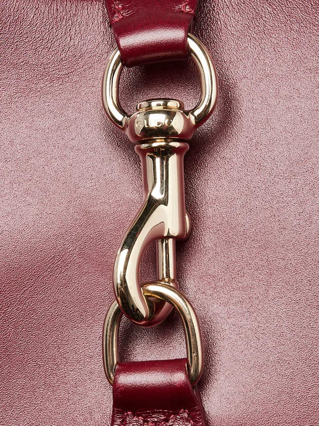 Gucci Dark Red Smooth Leather Jackie Bag