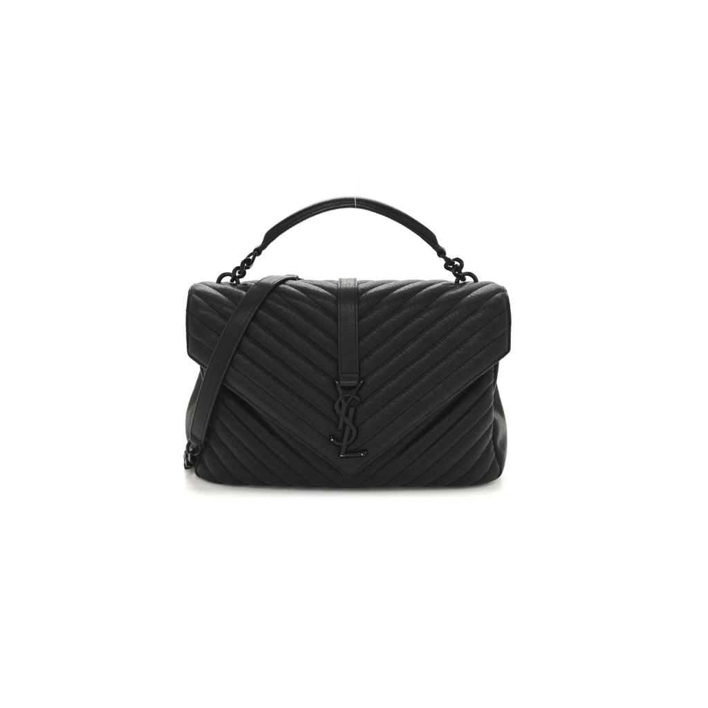 Ysl College Medium In Quilted Leather Bag
