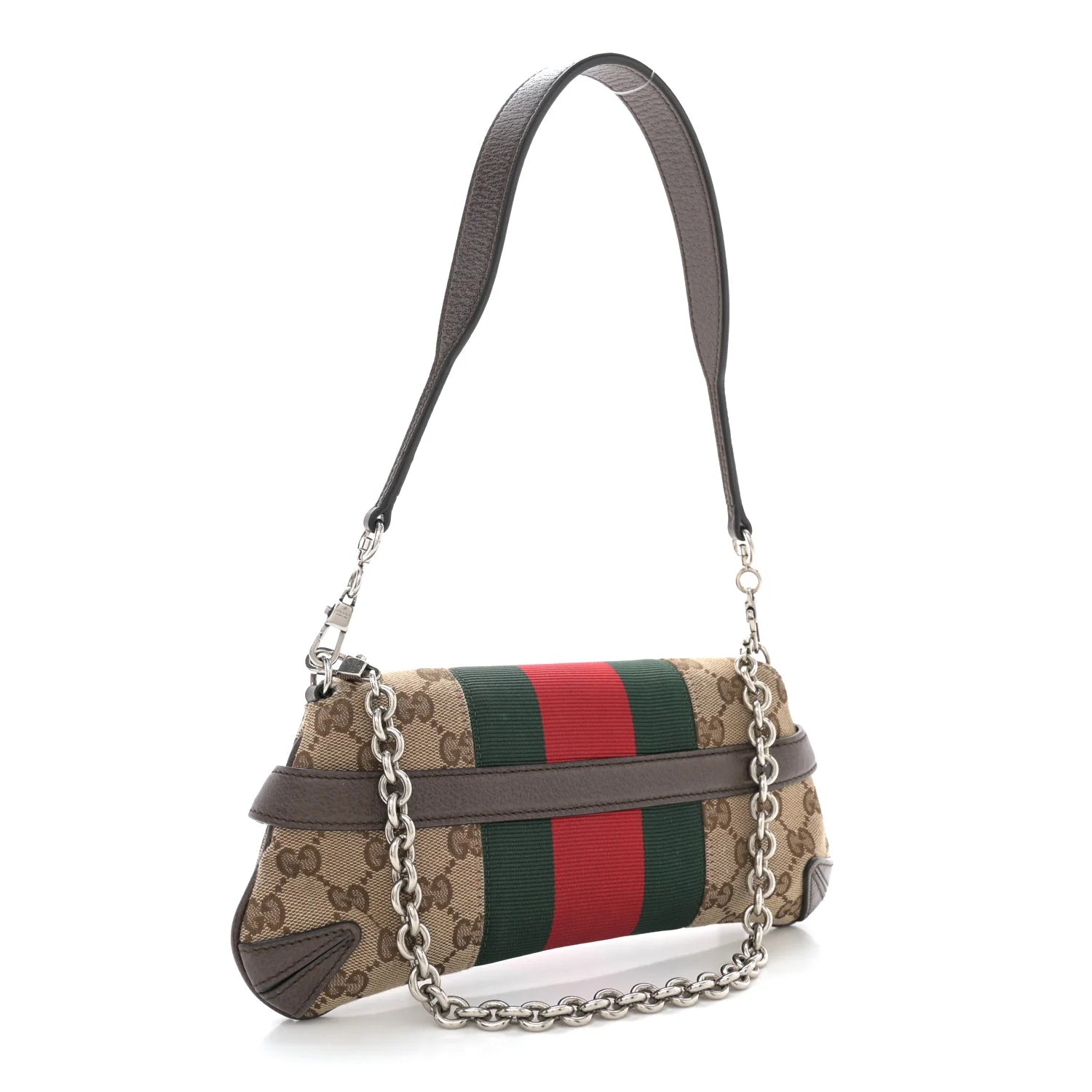 Gucci Monogram Textured Dollar Calfskin Shoulder Bag