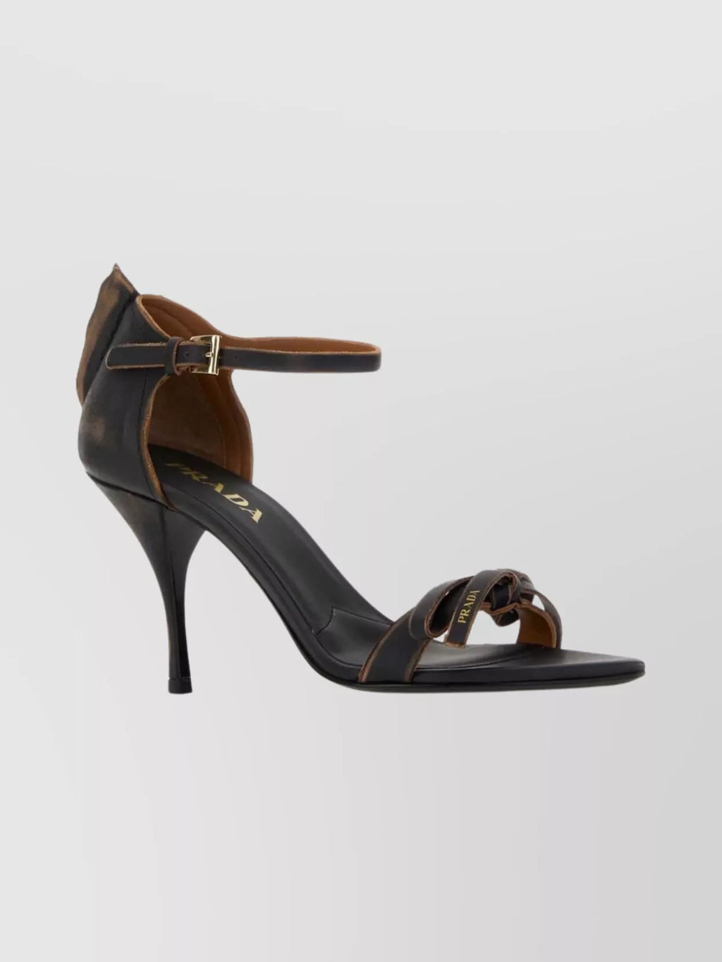 Prada  Leather bow sandals