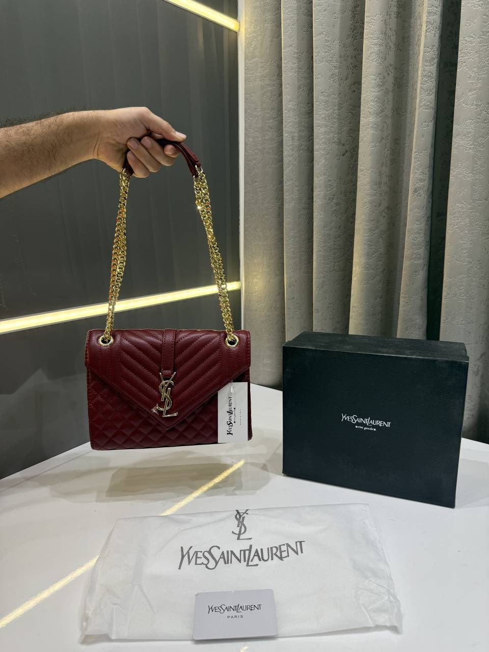 Ysl Red Hand Bag