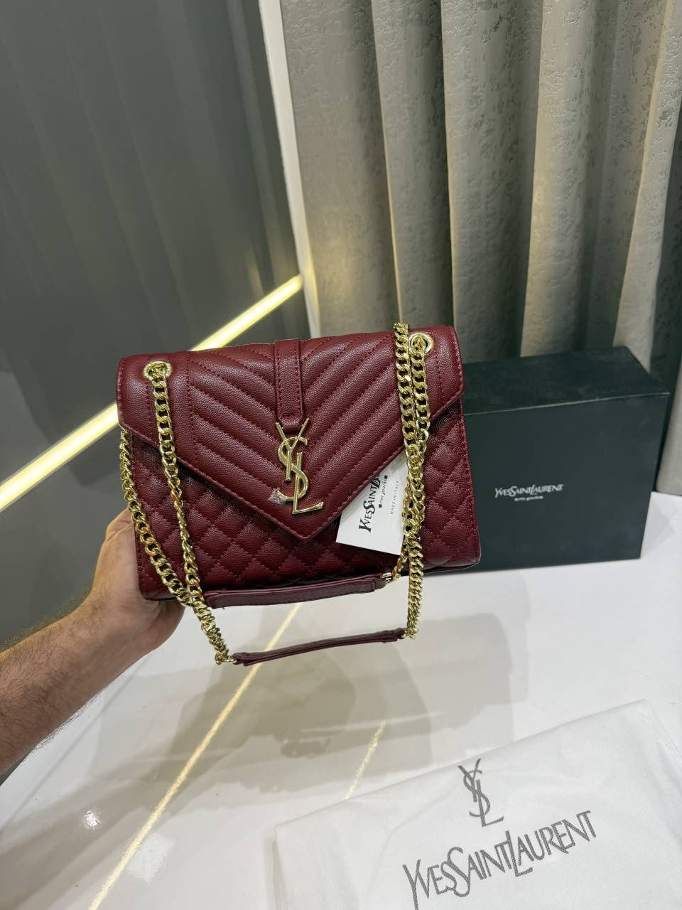 Ysl Red Hand Bag