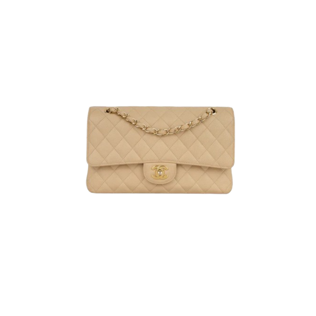 Cream Classic Flap Bag
