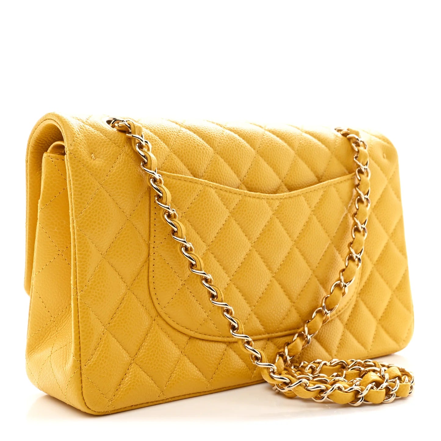 Caviar Double Flap Yellow