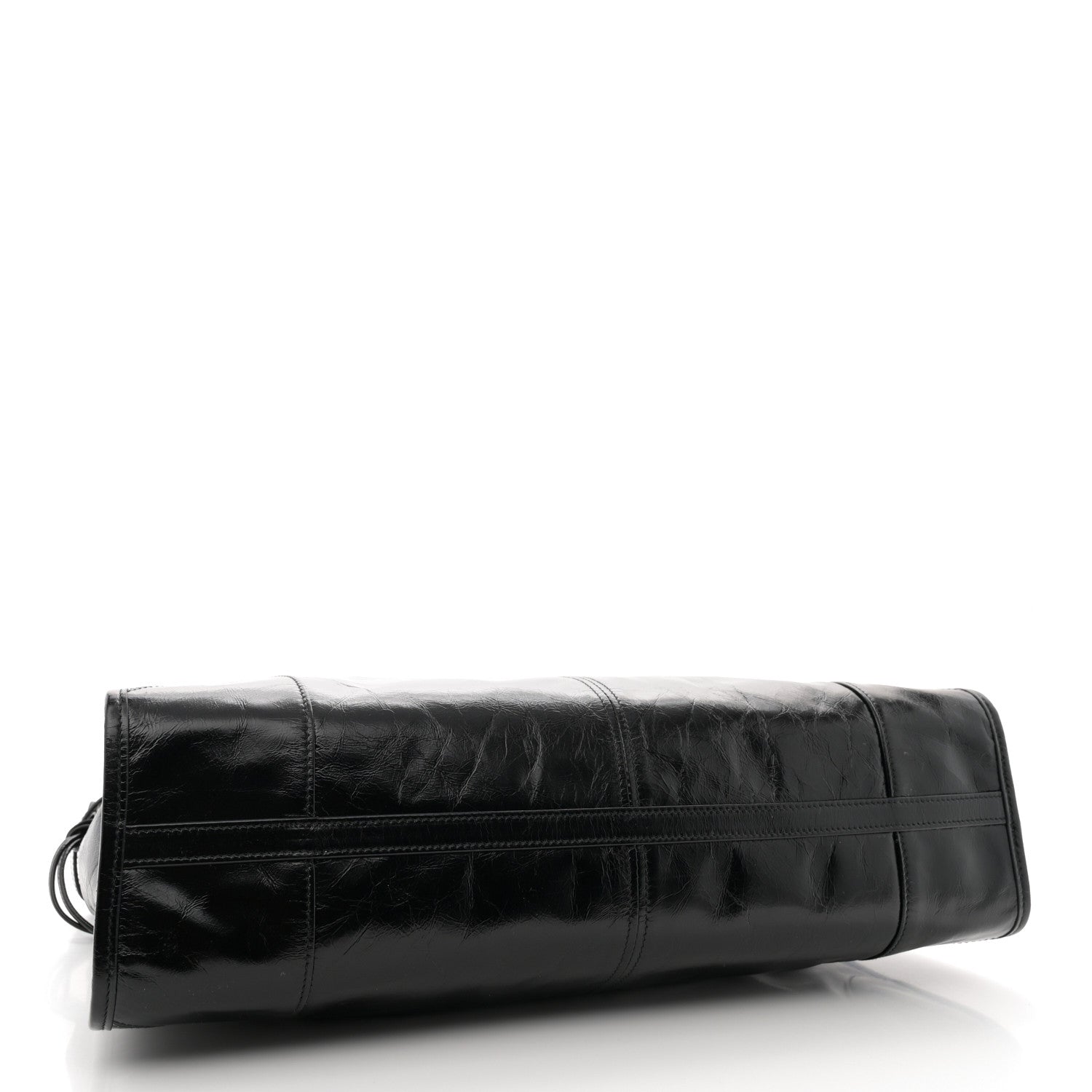 Prada Shiny Large Shoulder Bag Black