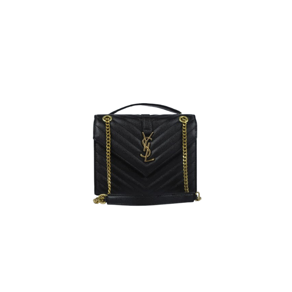 YSL Gold Logo Envelope Chain Shoulder Bag