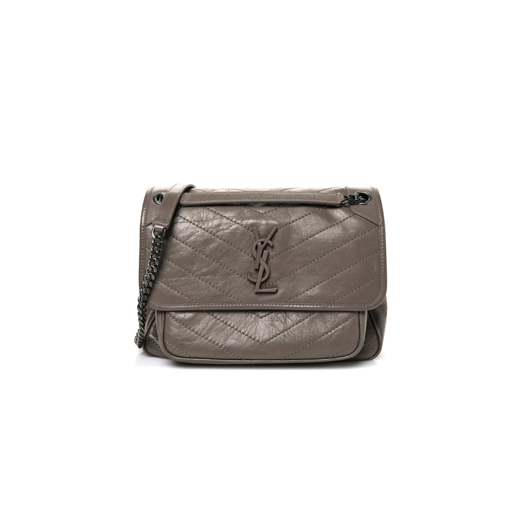 Ysl Crinkled Calfskin Matelasse Monogram Bag