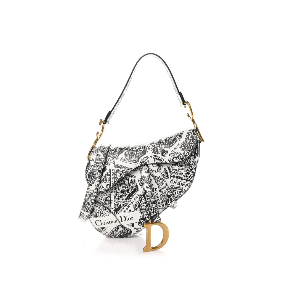 Plan De Paris Printed Saddle Bag