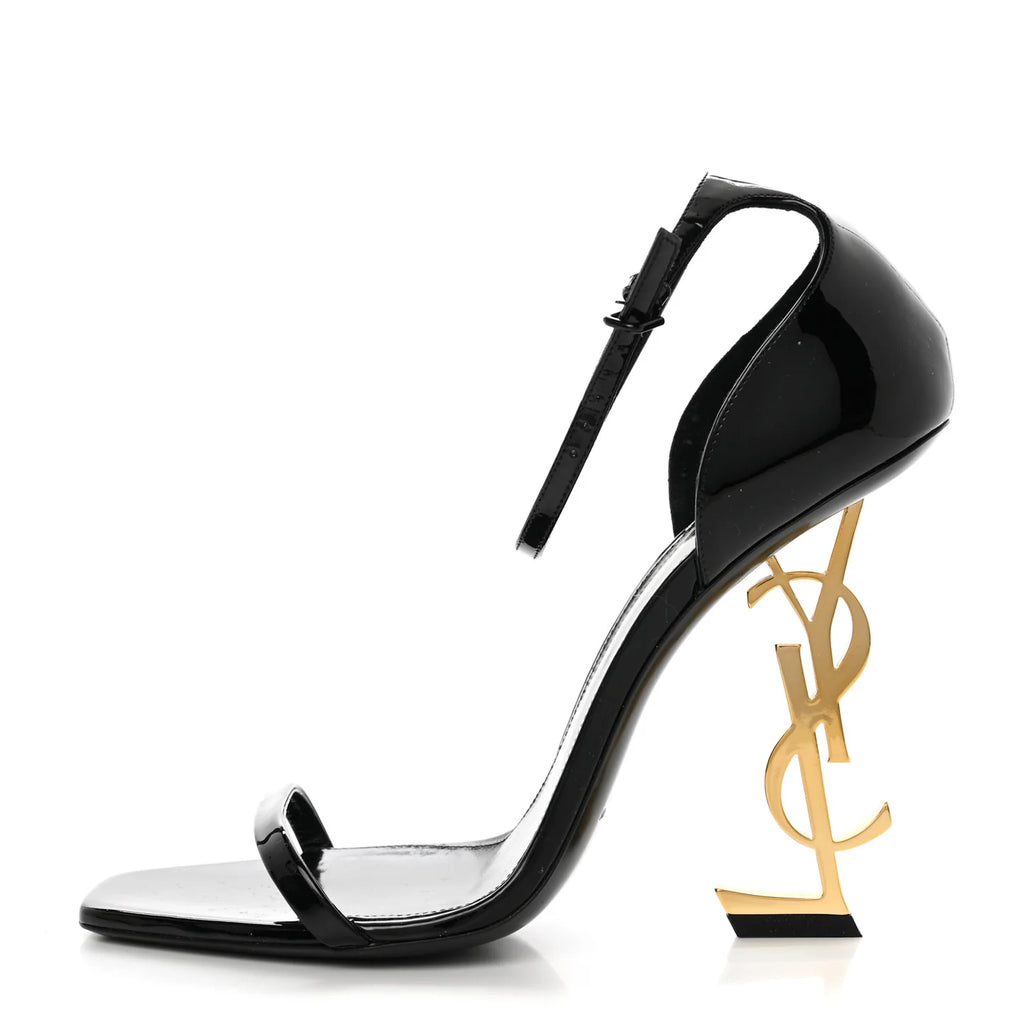 Patent Opyum Sandals Black Gold