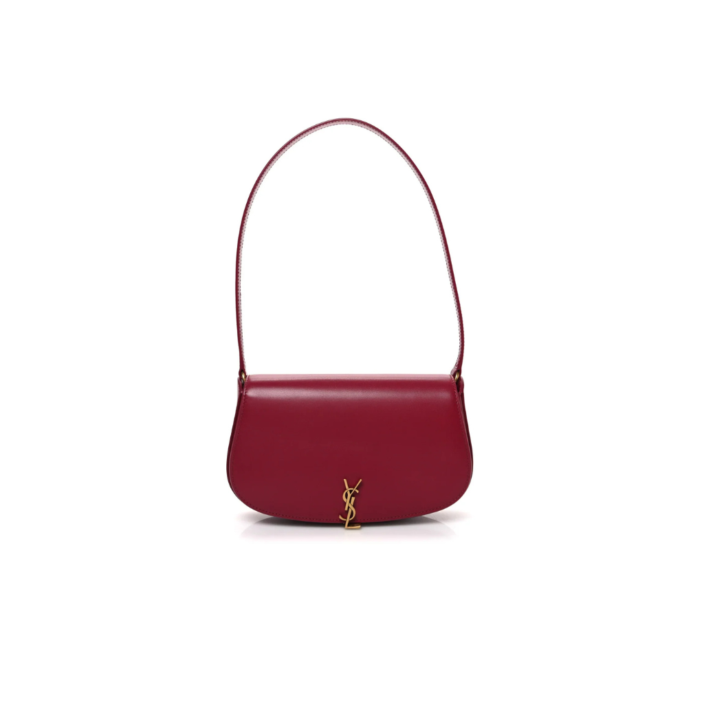 Ysl Calfskin Mini Voltaire Burgundy Bag