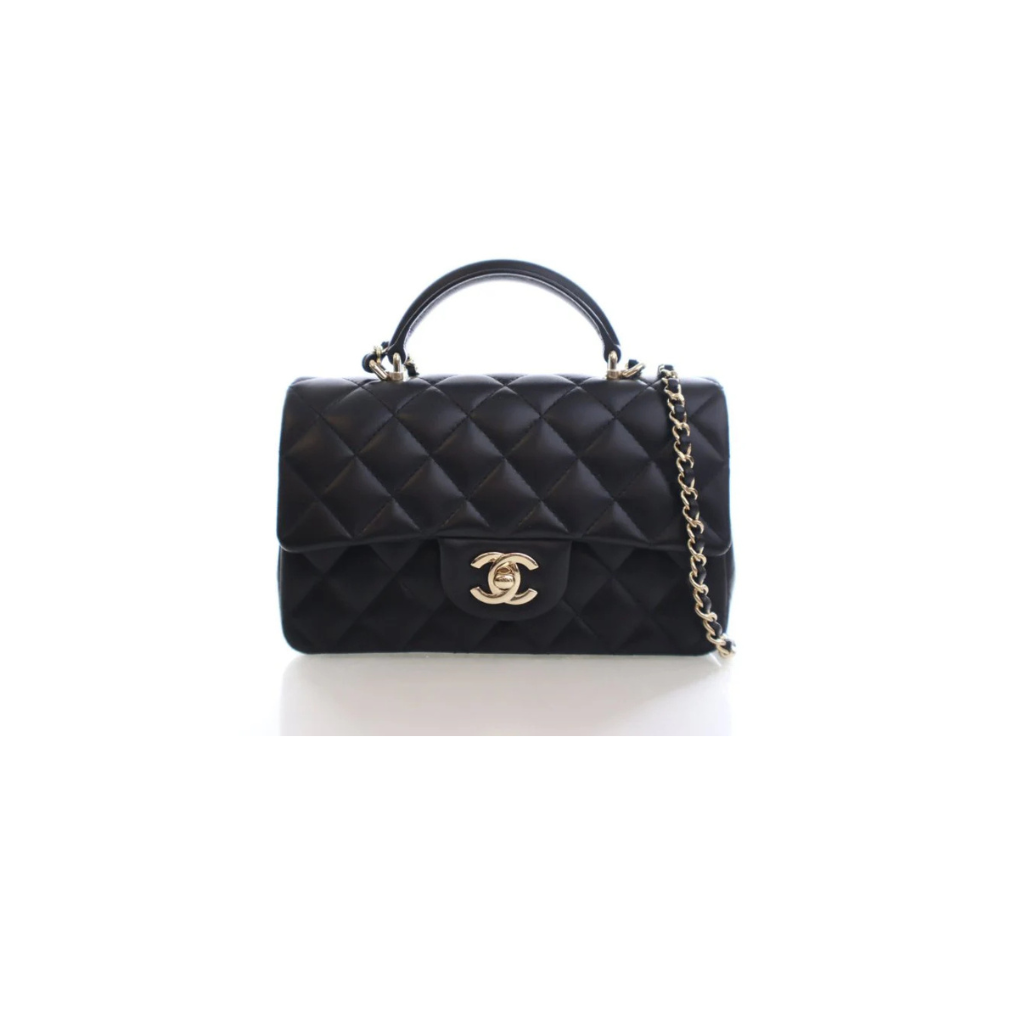 Chanel Top Handle Bag Black
