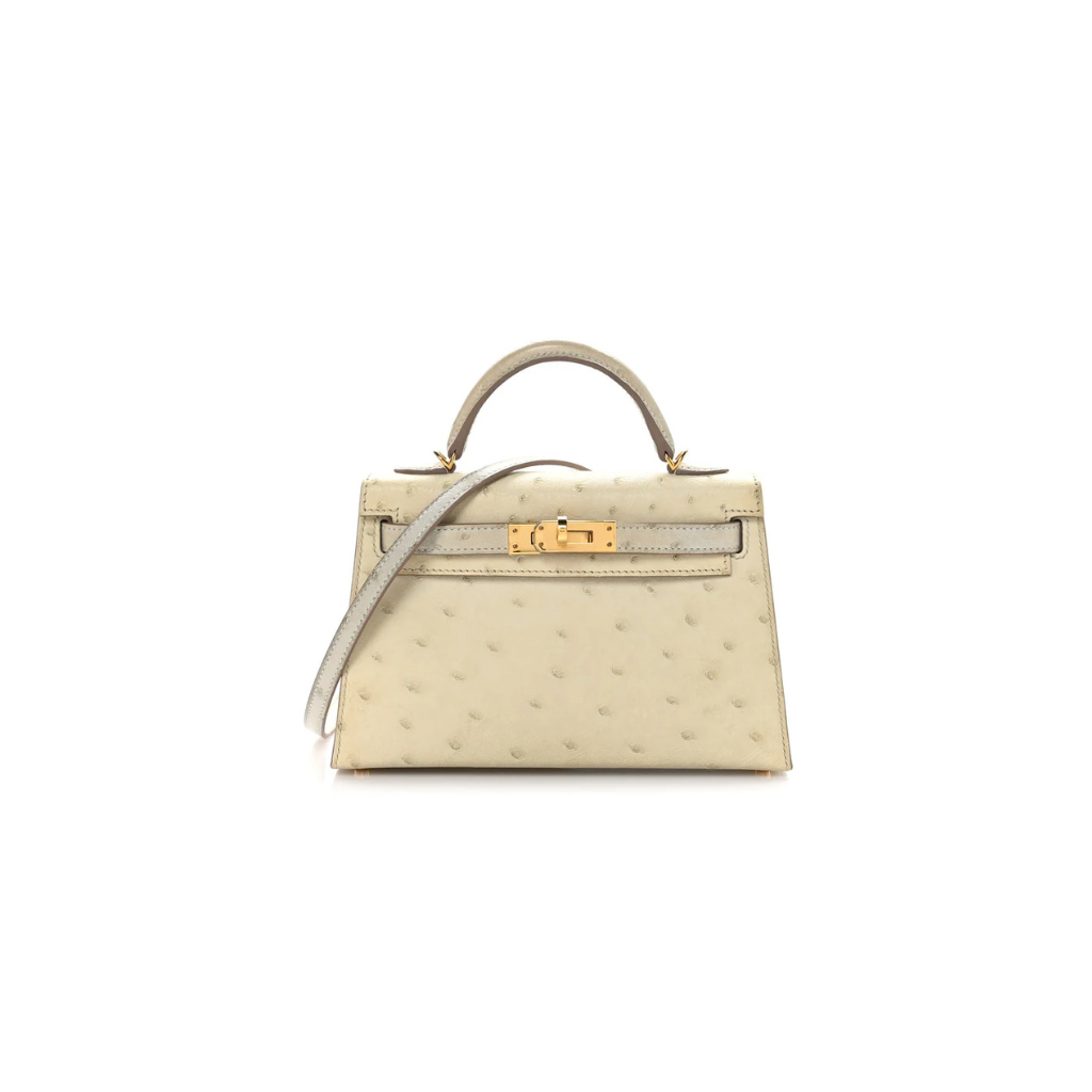 Hermes Ostrich Kelly Handbag