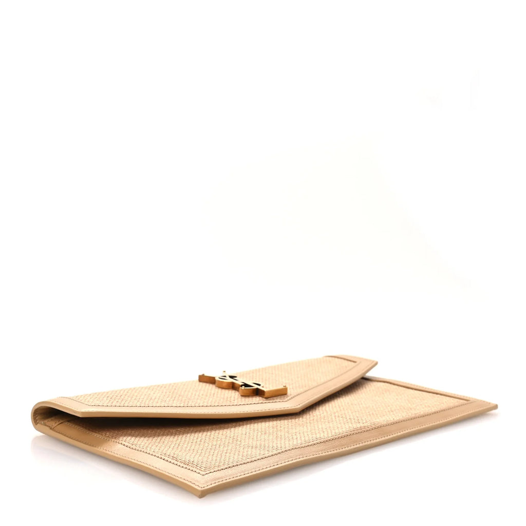 Micro Raffia Uptown Pouch