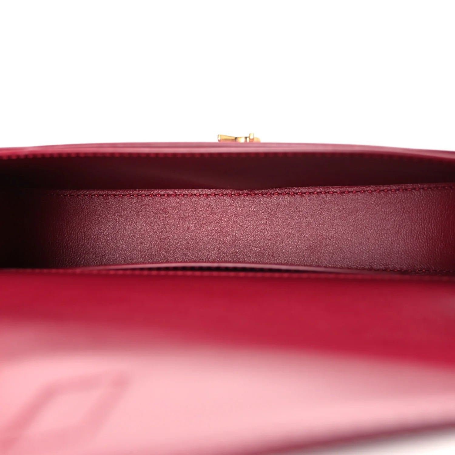 Ysl Calfskin Mini Voltaire Burgundy Bag