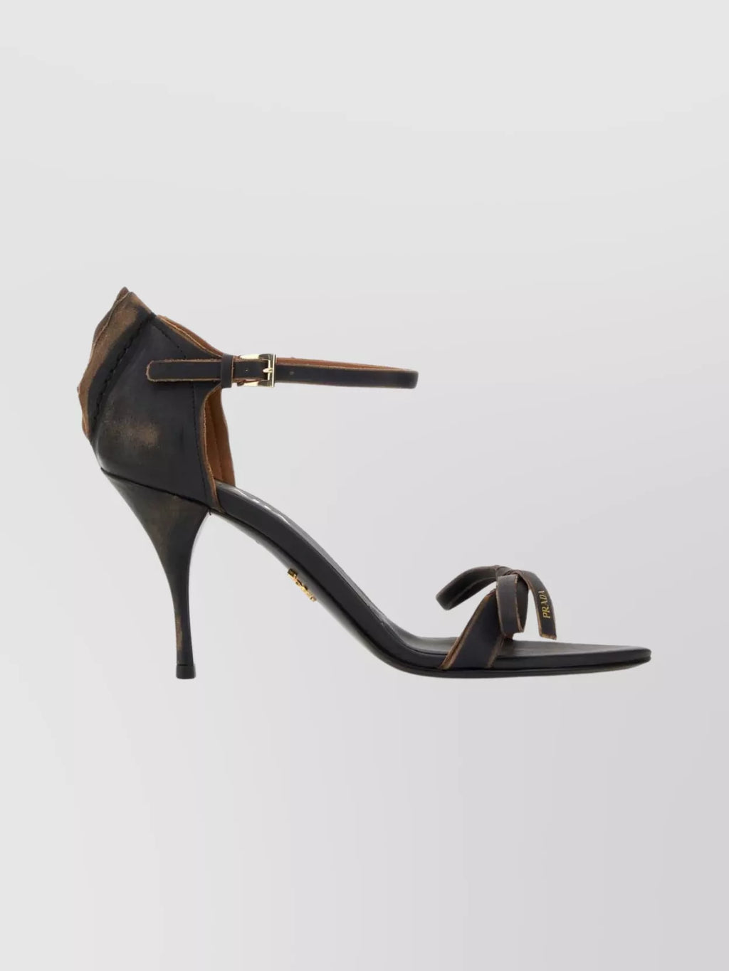 Prada  Leather bow sandals