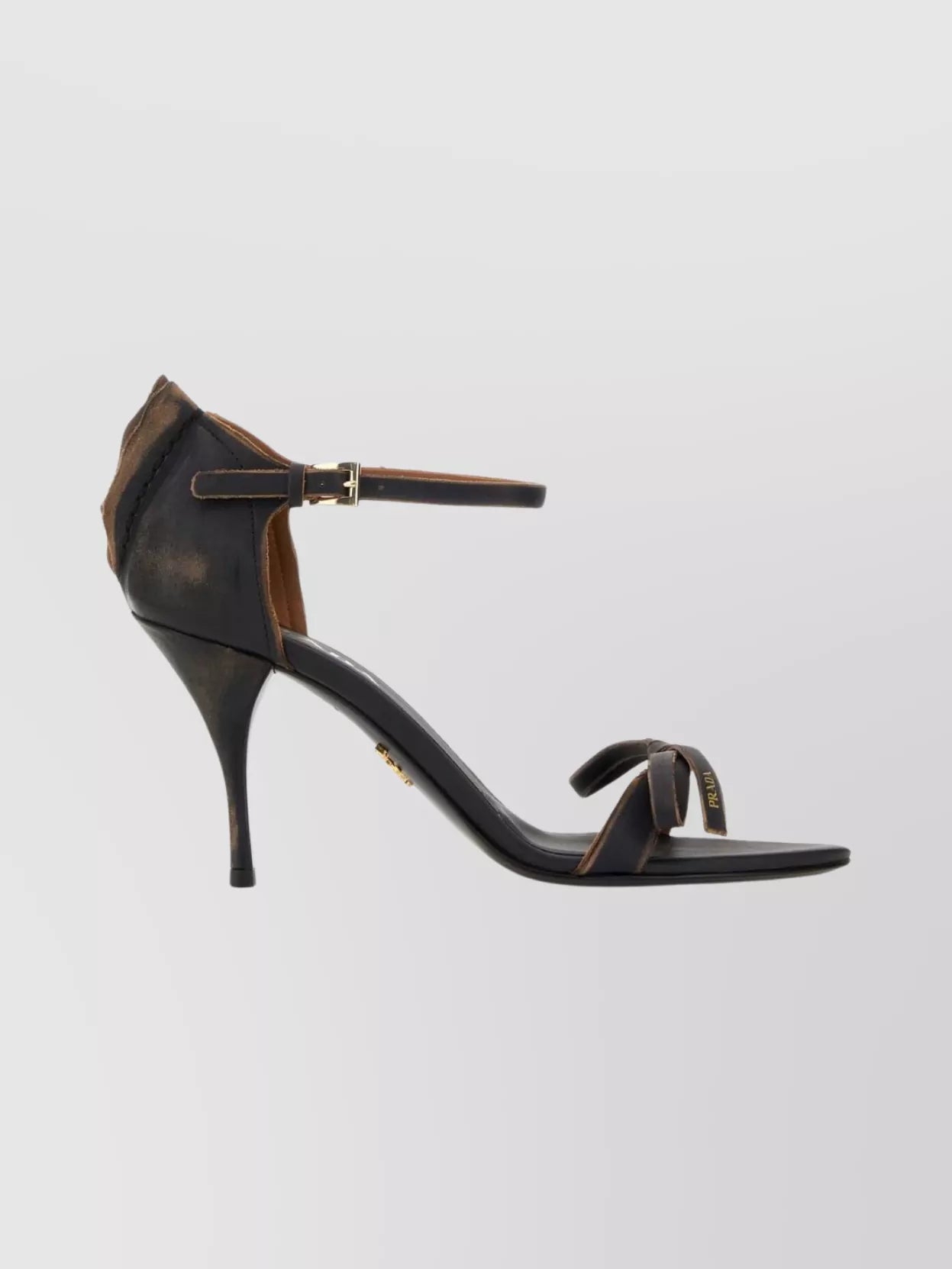 Prada  Leather bow sandals