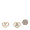Crystal CC Twist Heart Earrings