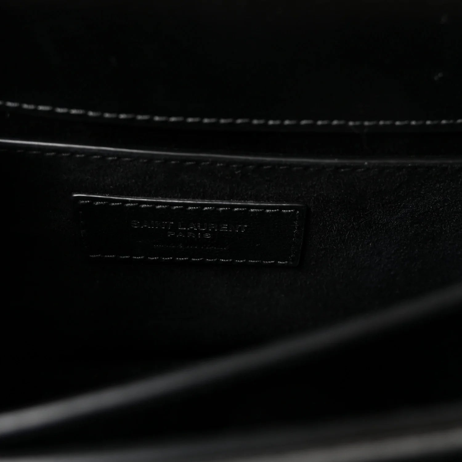 Ysl Calfskin Medium Monogram Sunset Black Bag
