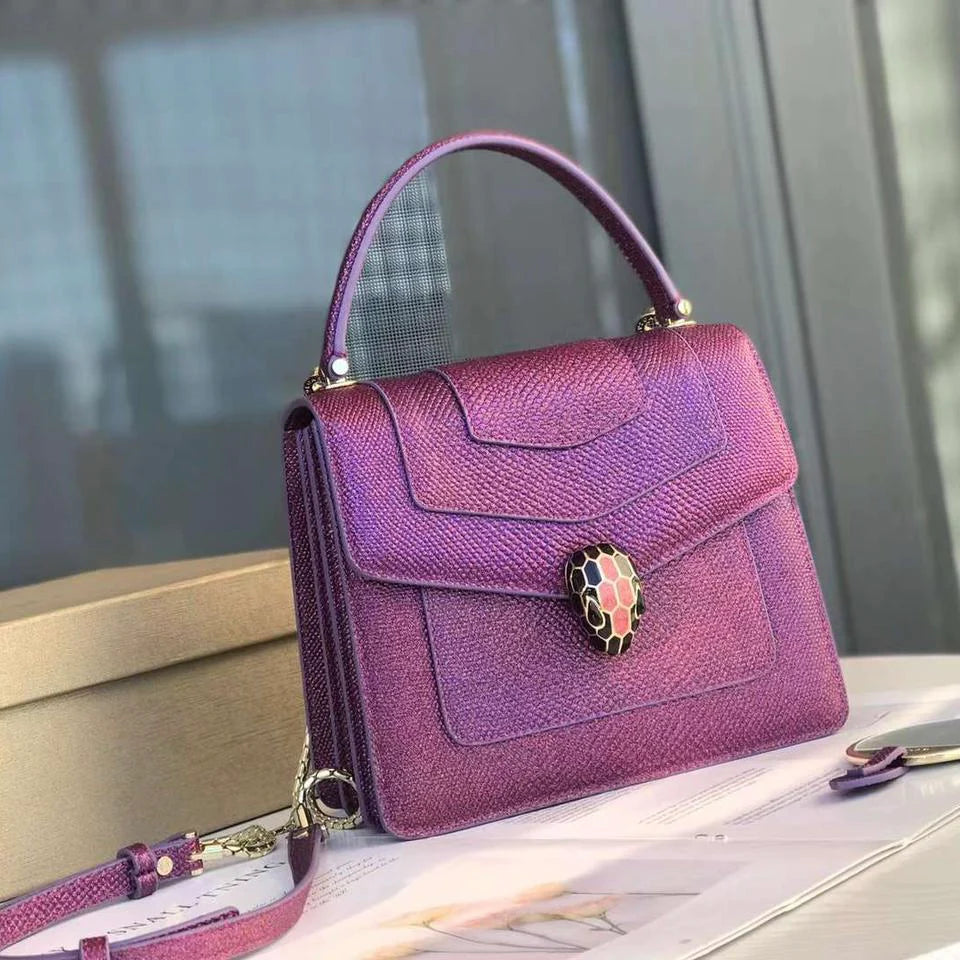 Bvlgari Serpenti Snake Leather Bag