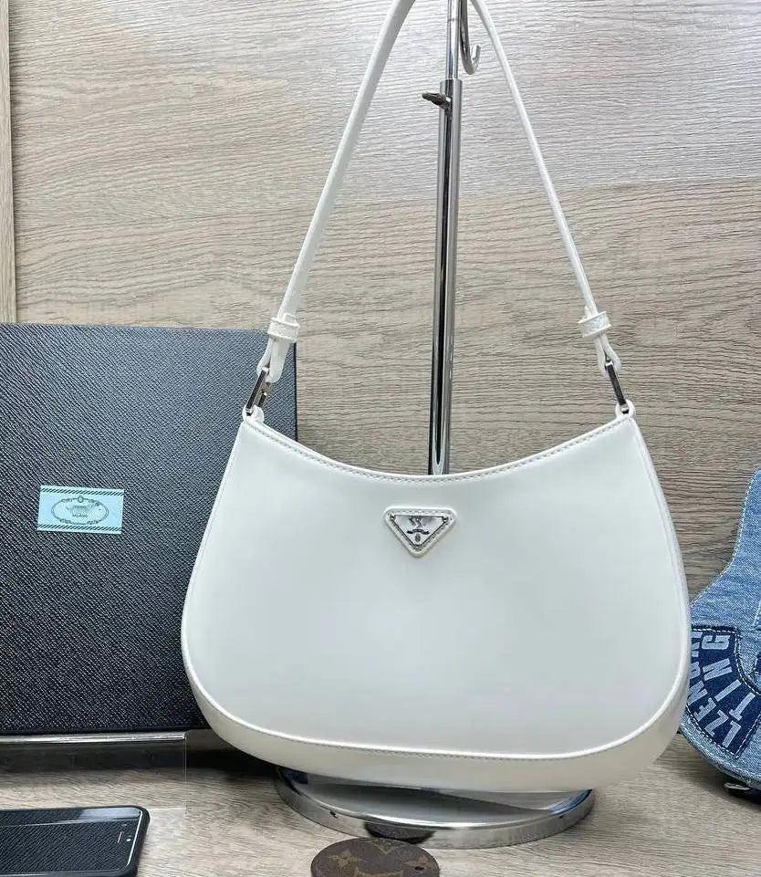 Prada Cleo Shoulder Bag White