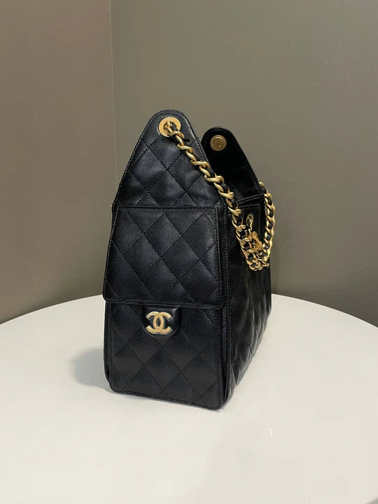 Chanel 25 Small Bag Black Caviar