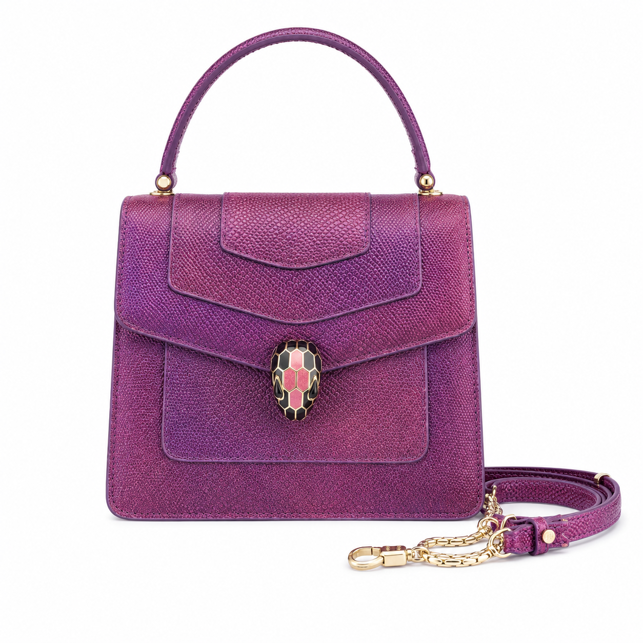 Bvlgari Serpenti Snake Leather Bag