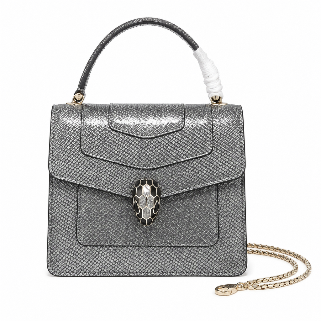 Bvlgari Serpenti Grey Bag