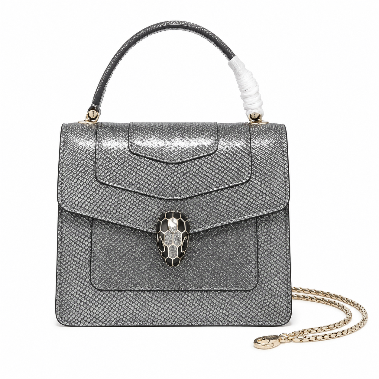 Bvlgari Serpenti Grey Bag