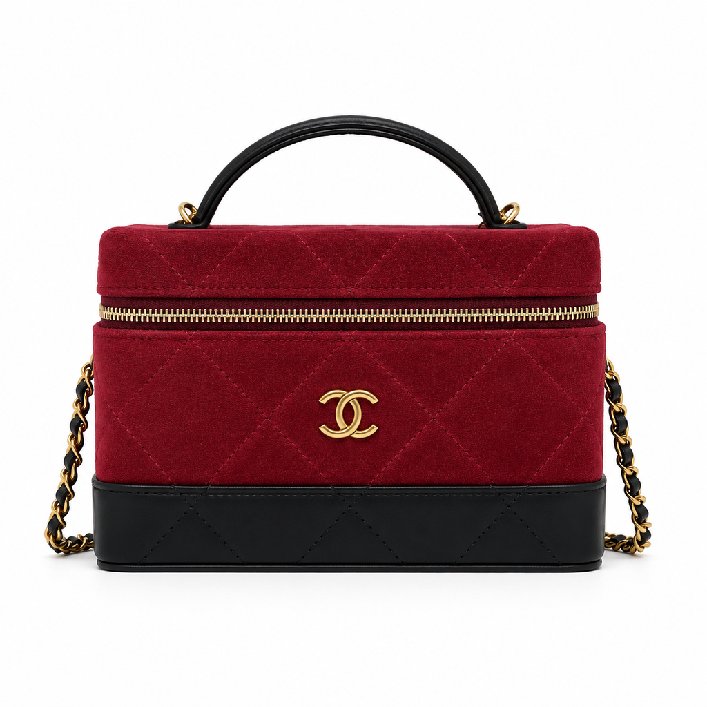 Chanel Vanity with chain Red