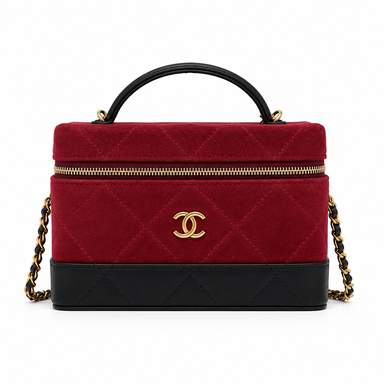 Chanel Vanity with chain Red