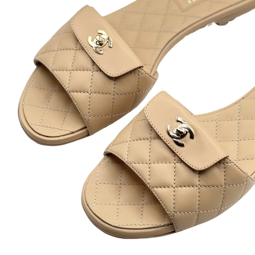 Chanel padded sandals