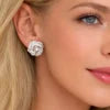 Bouton de Camelia Earrings