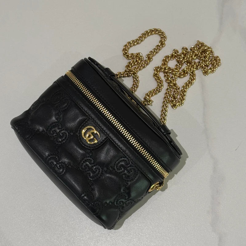 Gucci GG Matelasse Black Mini Cosmetic Case