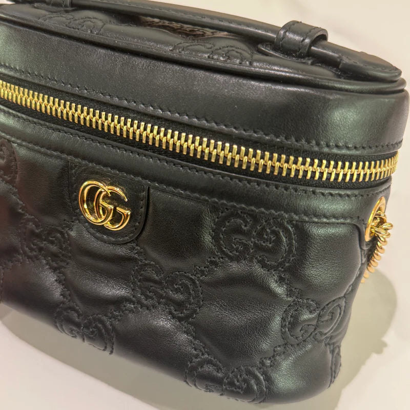 Gucci GG Matelasse Black Mini Cosmetic Case