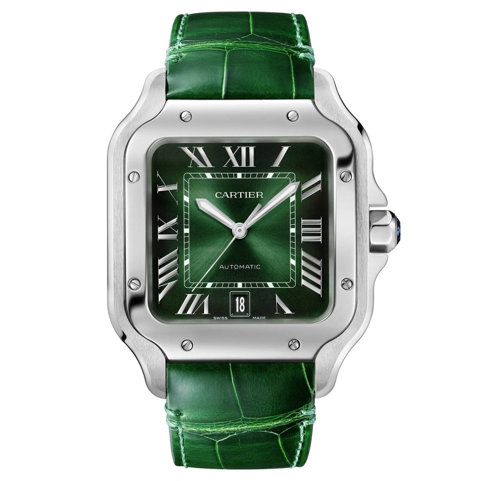 Cartier Santos Green Strap
