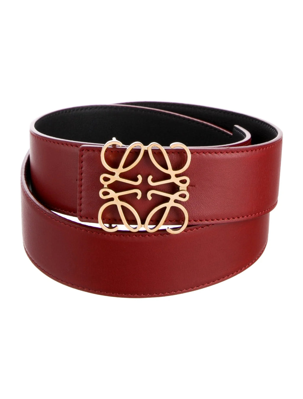 LOEWE Anagram Logo Reversible Leather Belt