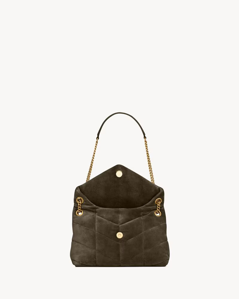 YSL Puffer Small in Suede