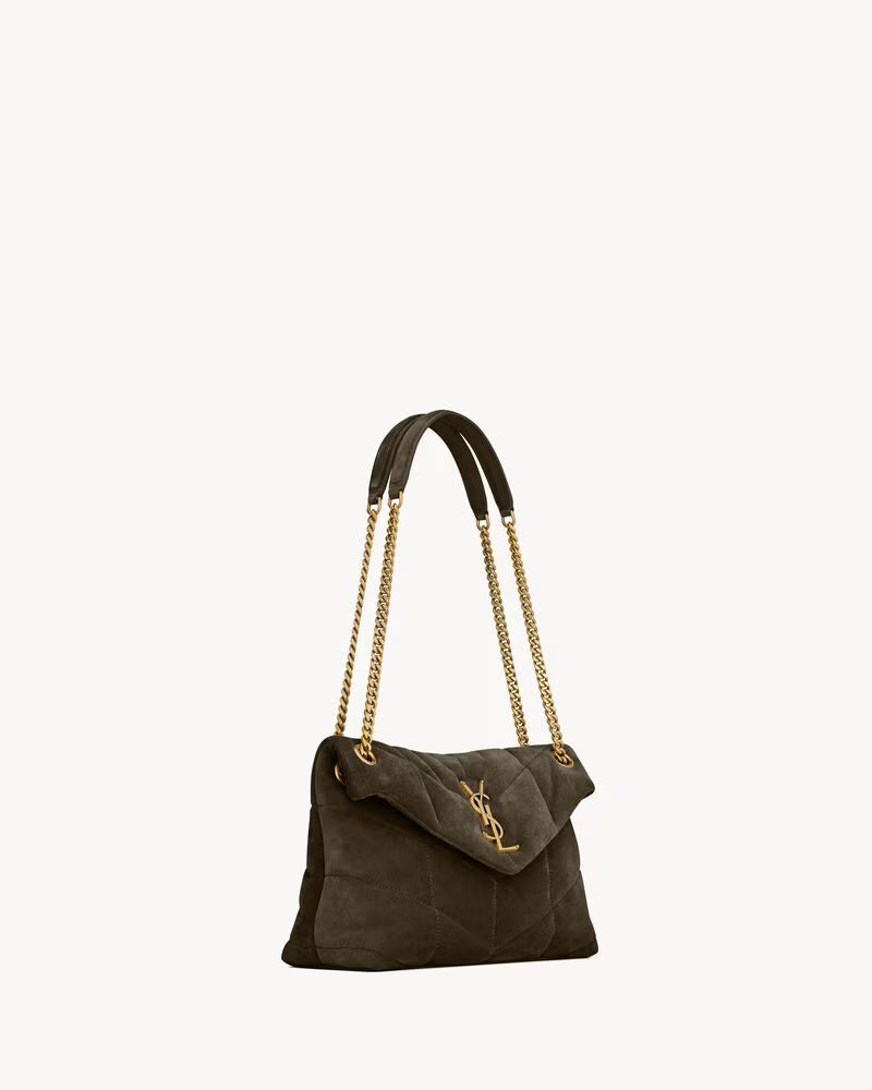 YSL Puffer Small in Suede