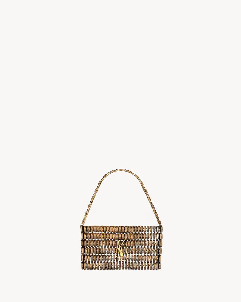 YSL Brown Crystal Bag