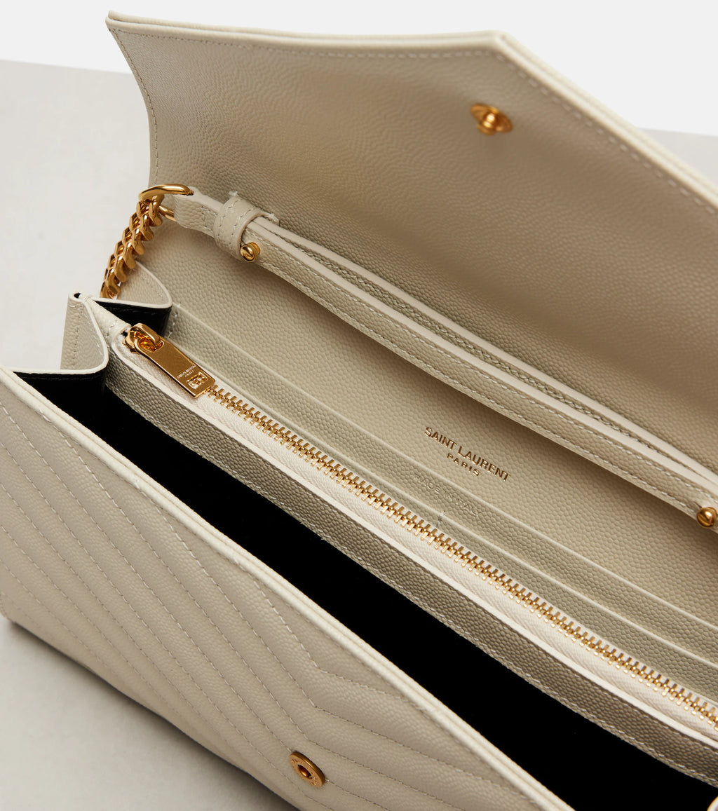 Ysl Cassandre matelassé leather wallet on chain