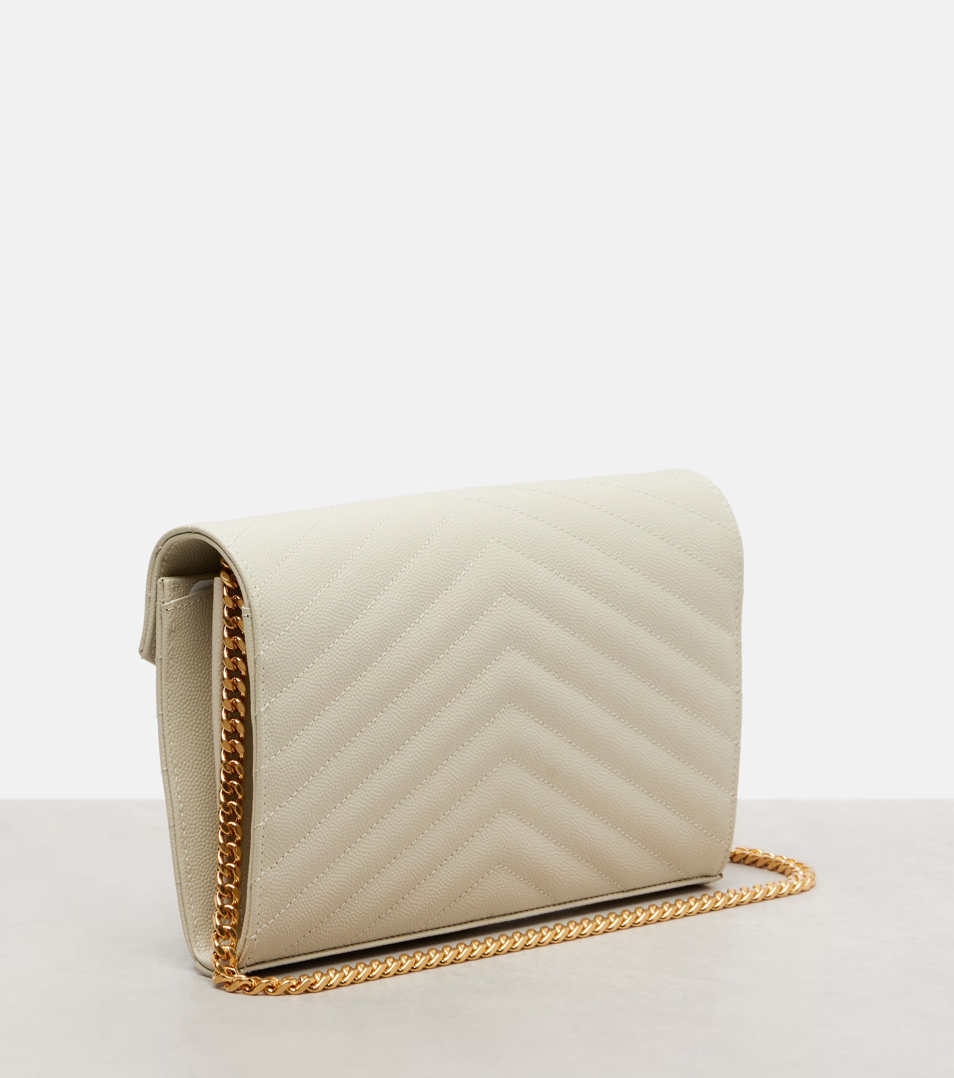 Ysl Cassandre matelassé leather wallet on chain