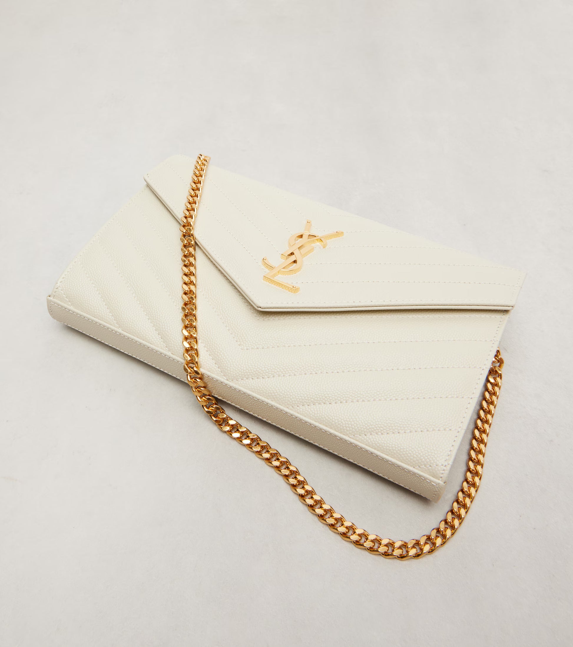 Ysl Cassandre matelassé leather wallet on chain
